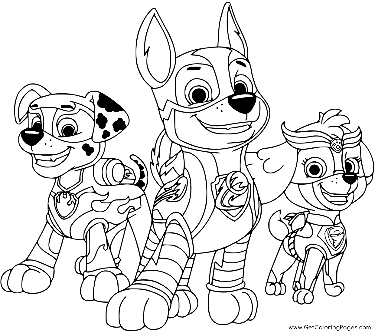 Paw patrol mighty pups coloring pages printable for free download