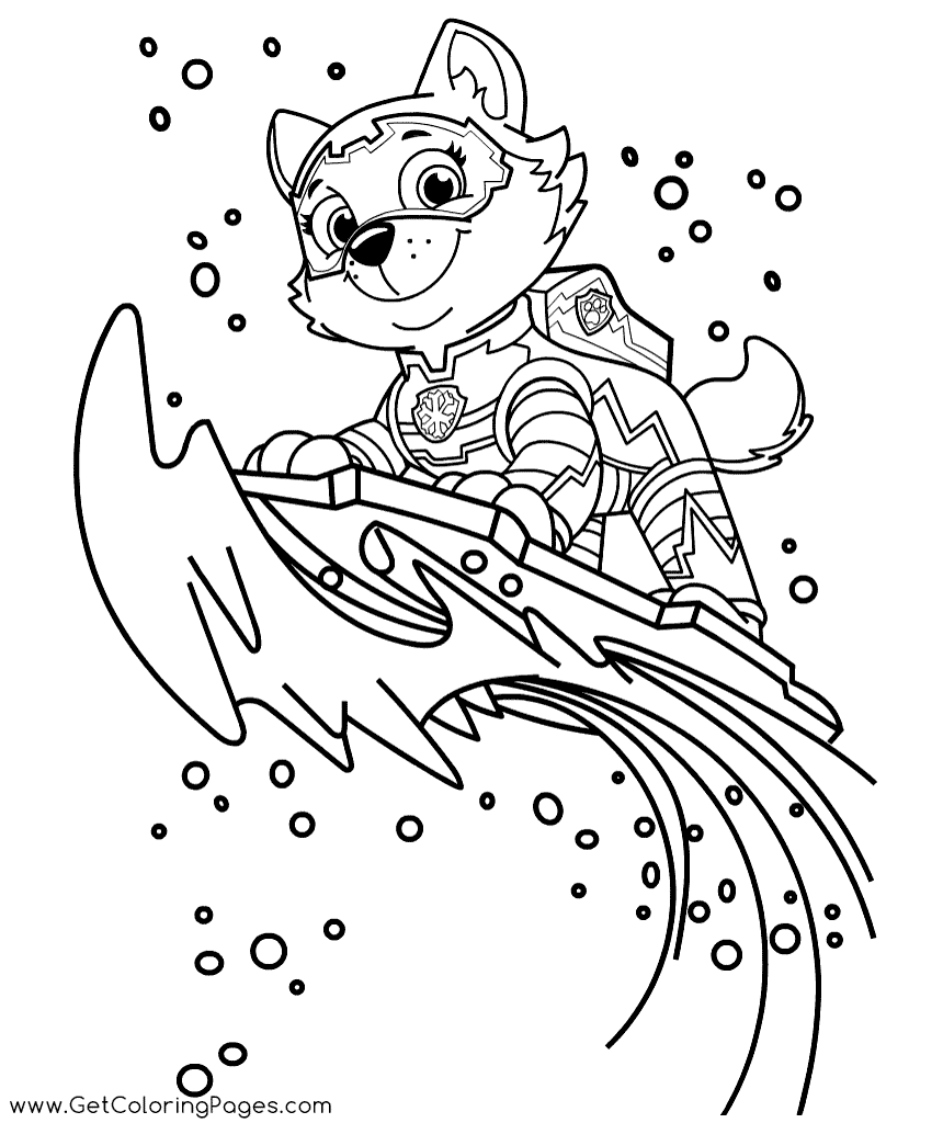 Paw patrol mighty pups coloring pages