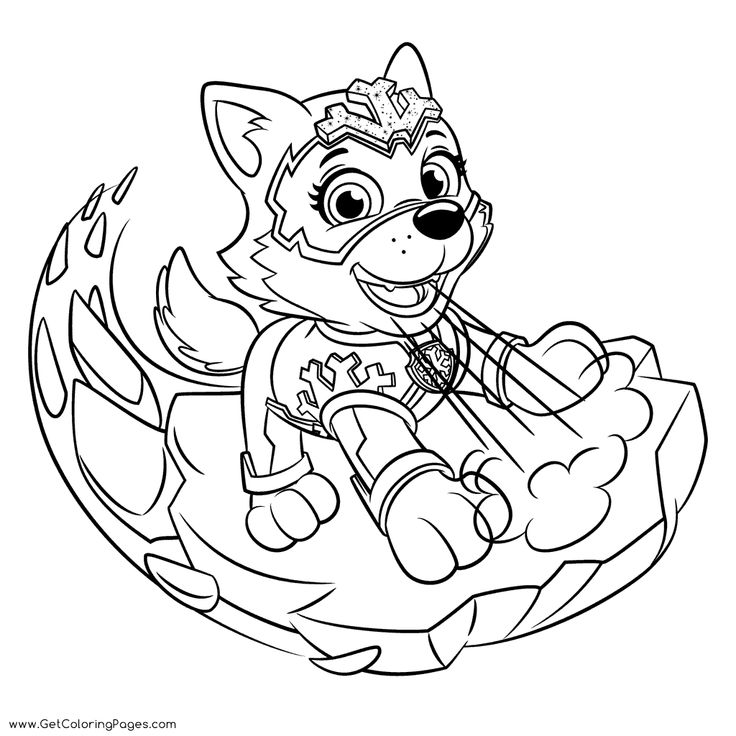 Paw patrol mighty pups coloring pages