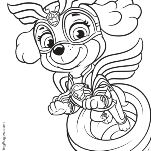 Paw patrol mighty pups coloring pages printable for free download