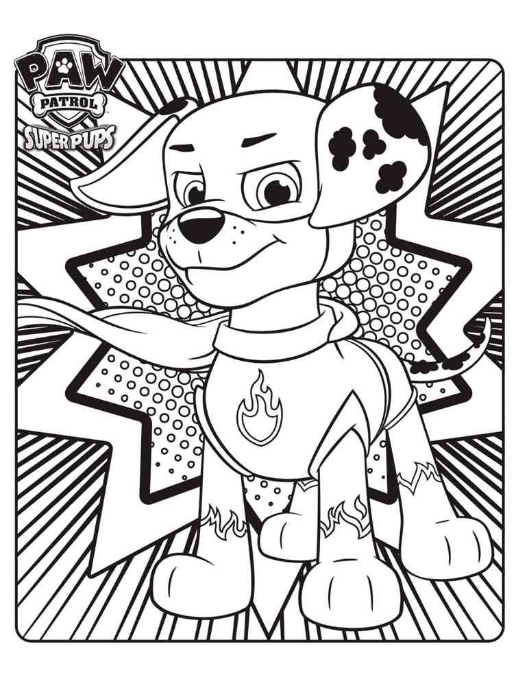 Paw patrol mighty pups coloring pages