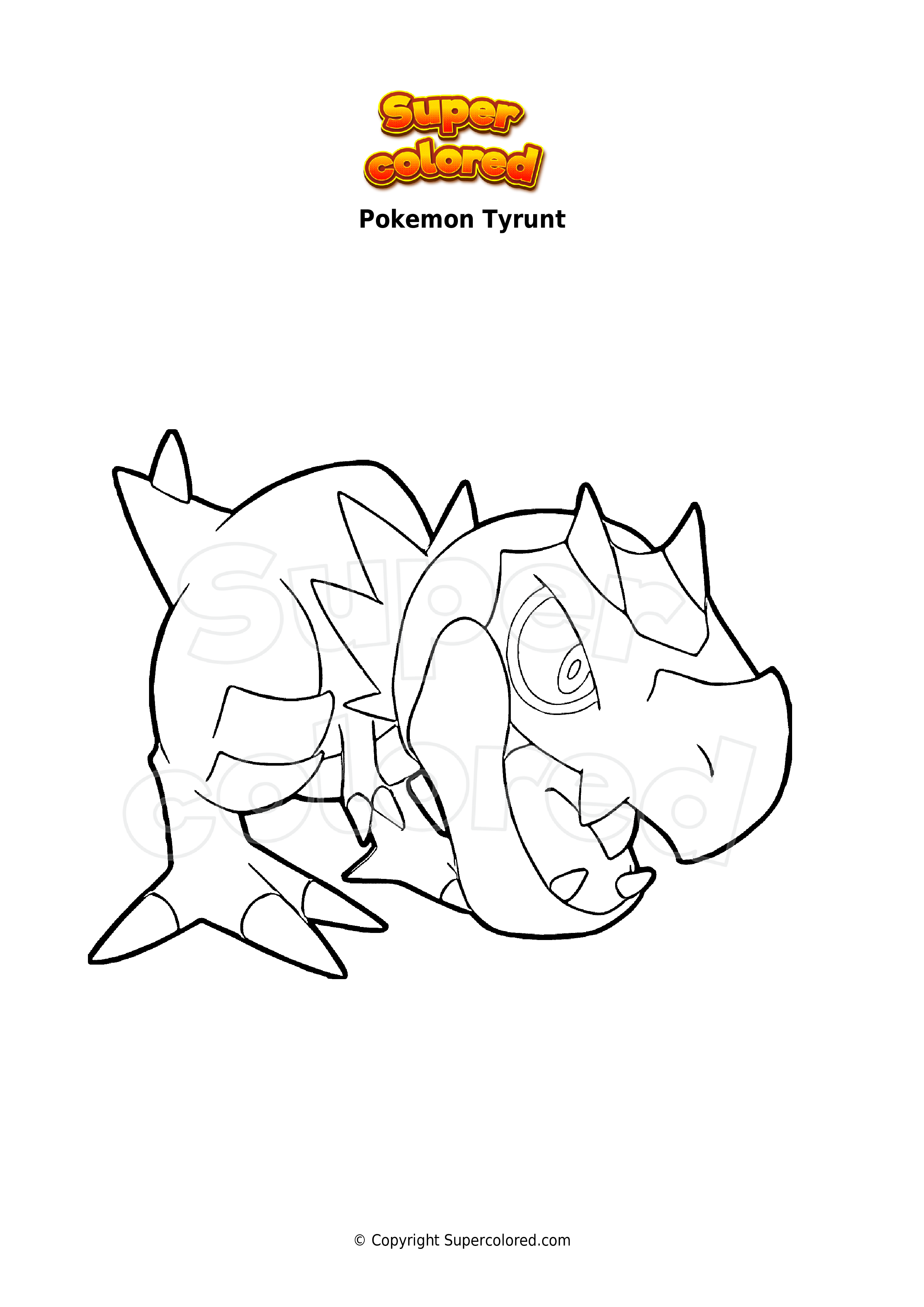 Coloring page pokemon tyrunt