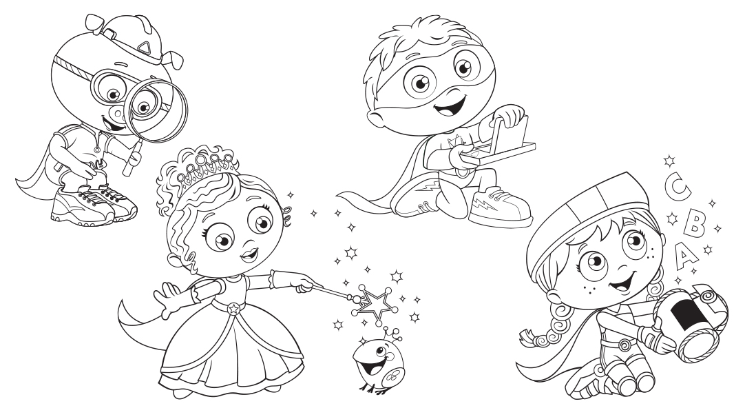 Super why coloring pages