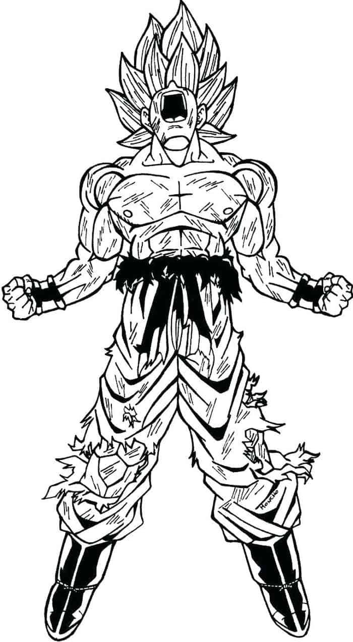 Goku super saiyan coloring pages cartoon coloring pages goku dragon ball z