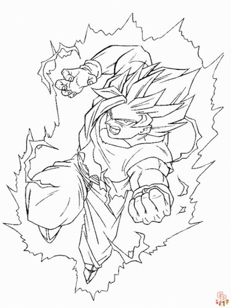 Free printable goku coloring pages by