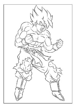 Get lost in the excitement of dragon ball z with our goku coloring pages pdf