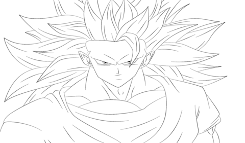 Goku from dragon ball z coloring page free printable coloring pages