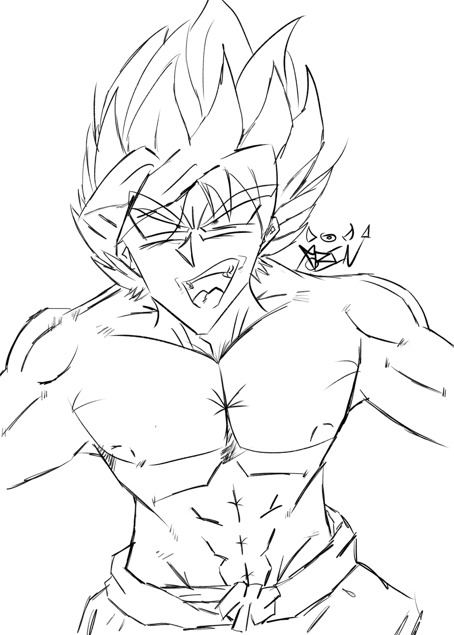 Angry super saiyan goku sickrobin