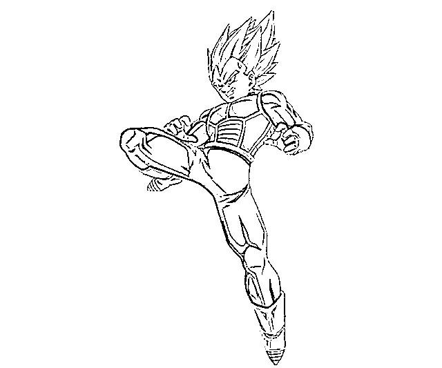 Printable vegeta coloring pages