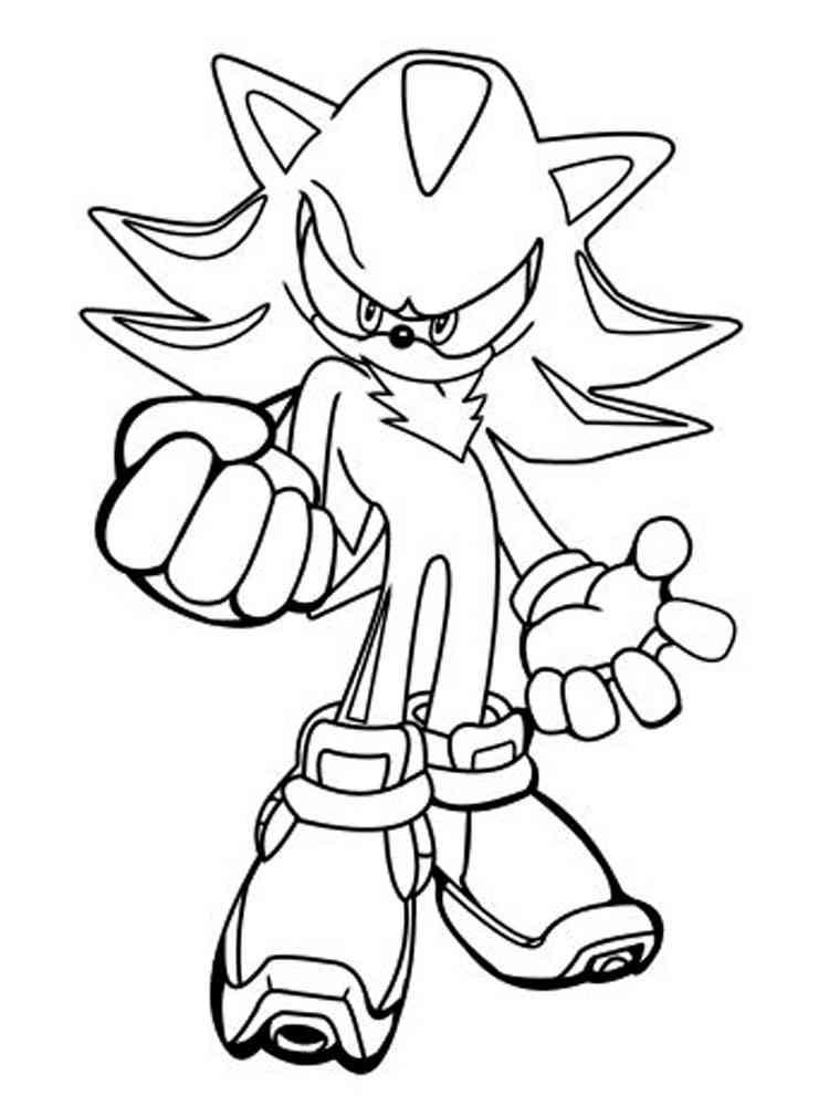 Shadow the hedgehog coloring pages