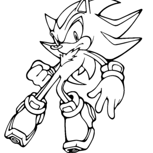 Shadow the hedgehog coloring pages printable for free download