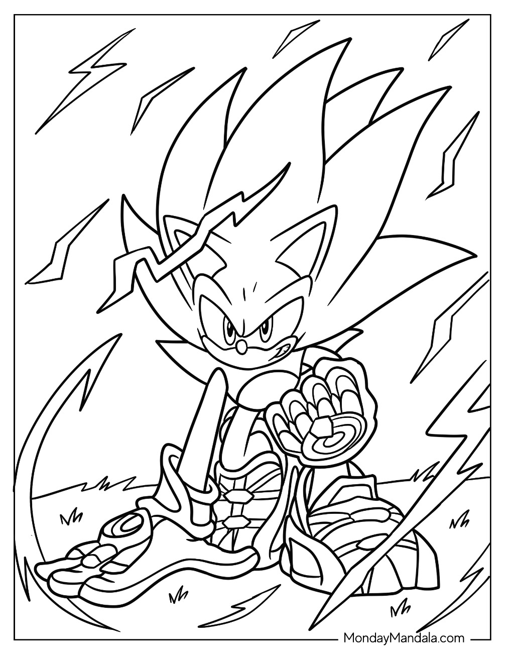 Super sonic coloring pages free pdf printables