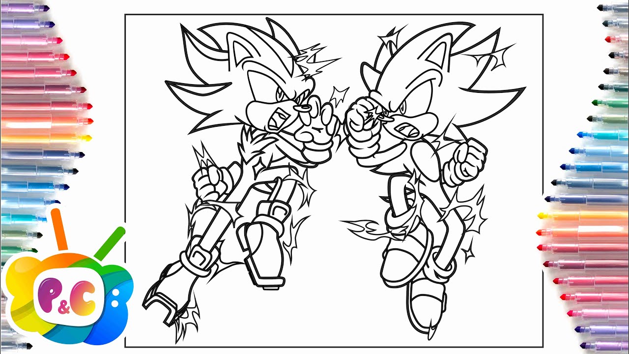 Super sonic vs super shadow coloring pagessonic predictions tobu