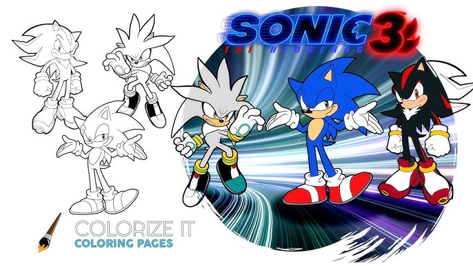 Sonic vs shadow coloring booksonic predictionscartoon