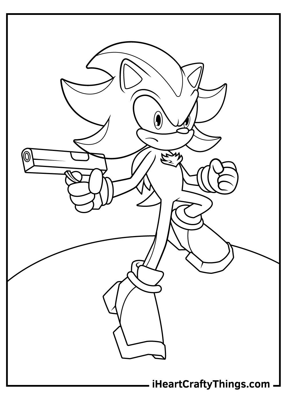 Shadow the hedgehog coloring pages updated