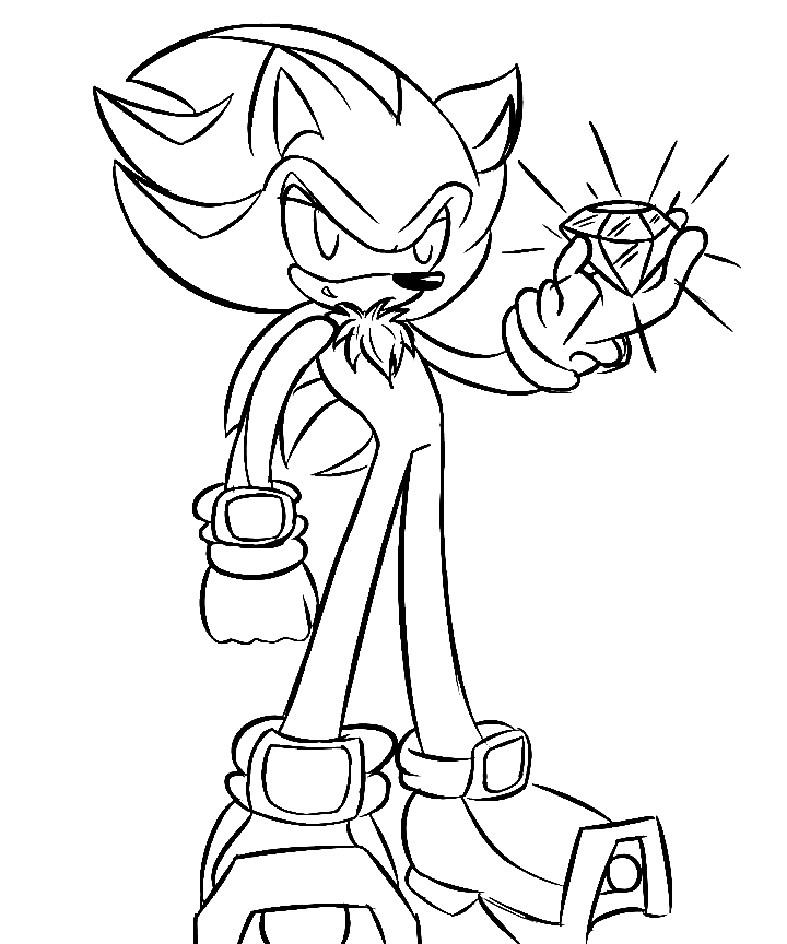 Shadow the hedgehog coloring pages printable for free download