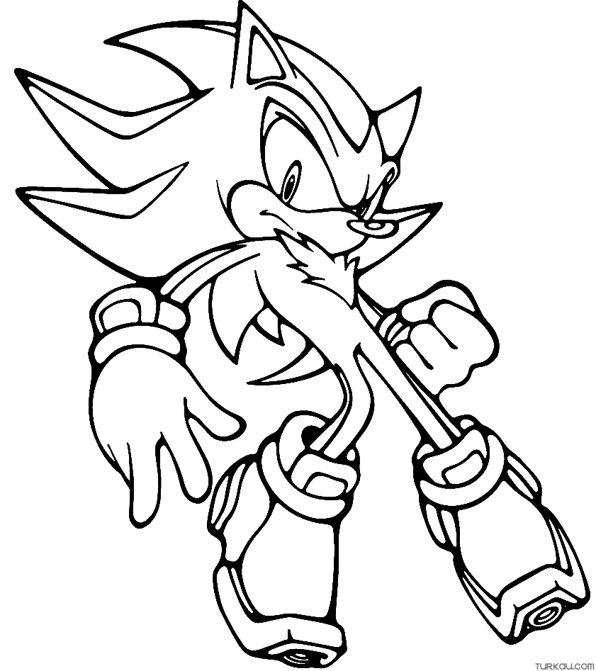 Super silver sonic coloring page