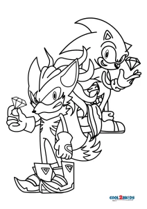 Printable sonic coloring pages for kids