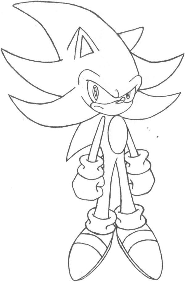 Super sonic shadow and silver coloring pages