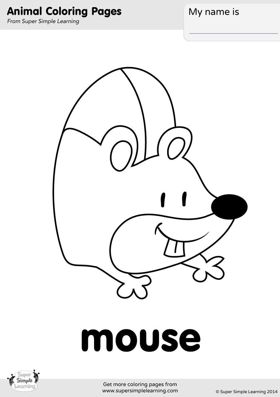 Mouse coloring page