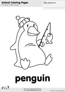 Free penguin coloring page from super simple learning penguin coloring pages penguin coloring zoo coloring pages