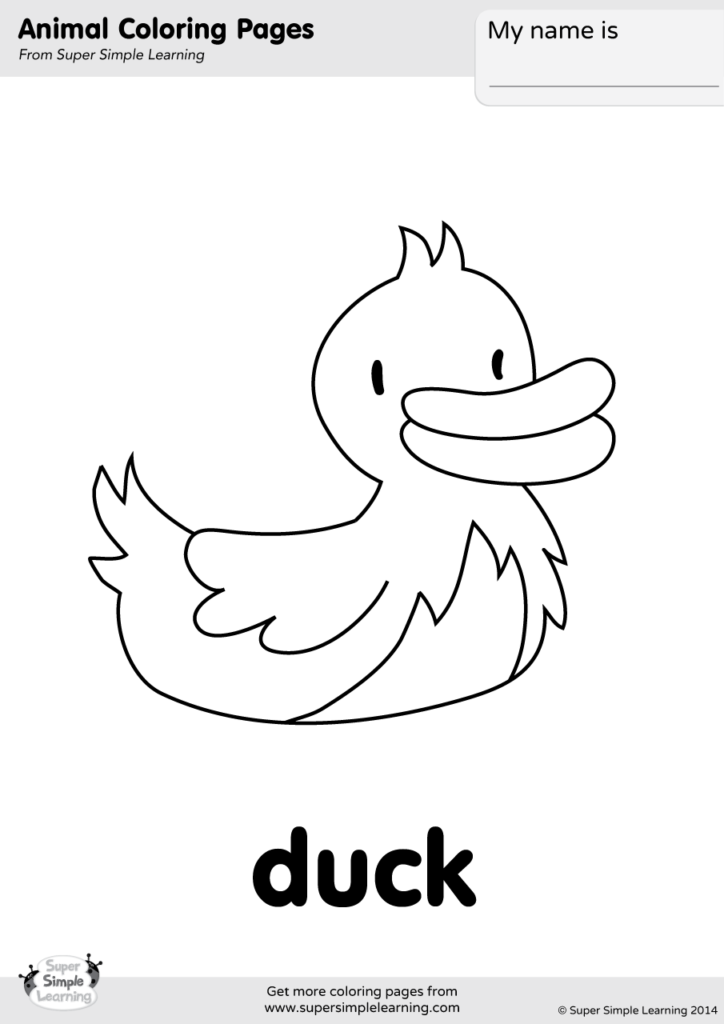 Duck coloring page