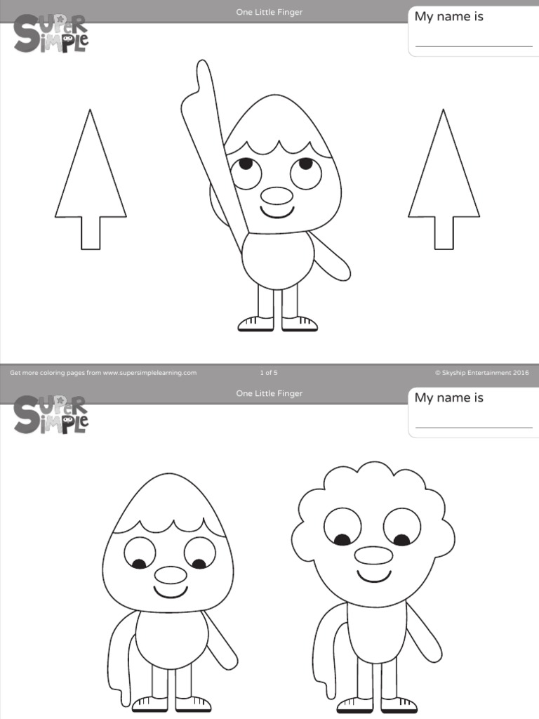 One little finger coloring pages pdf pdf