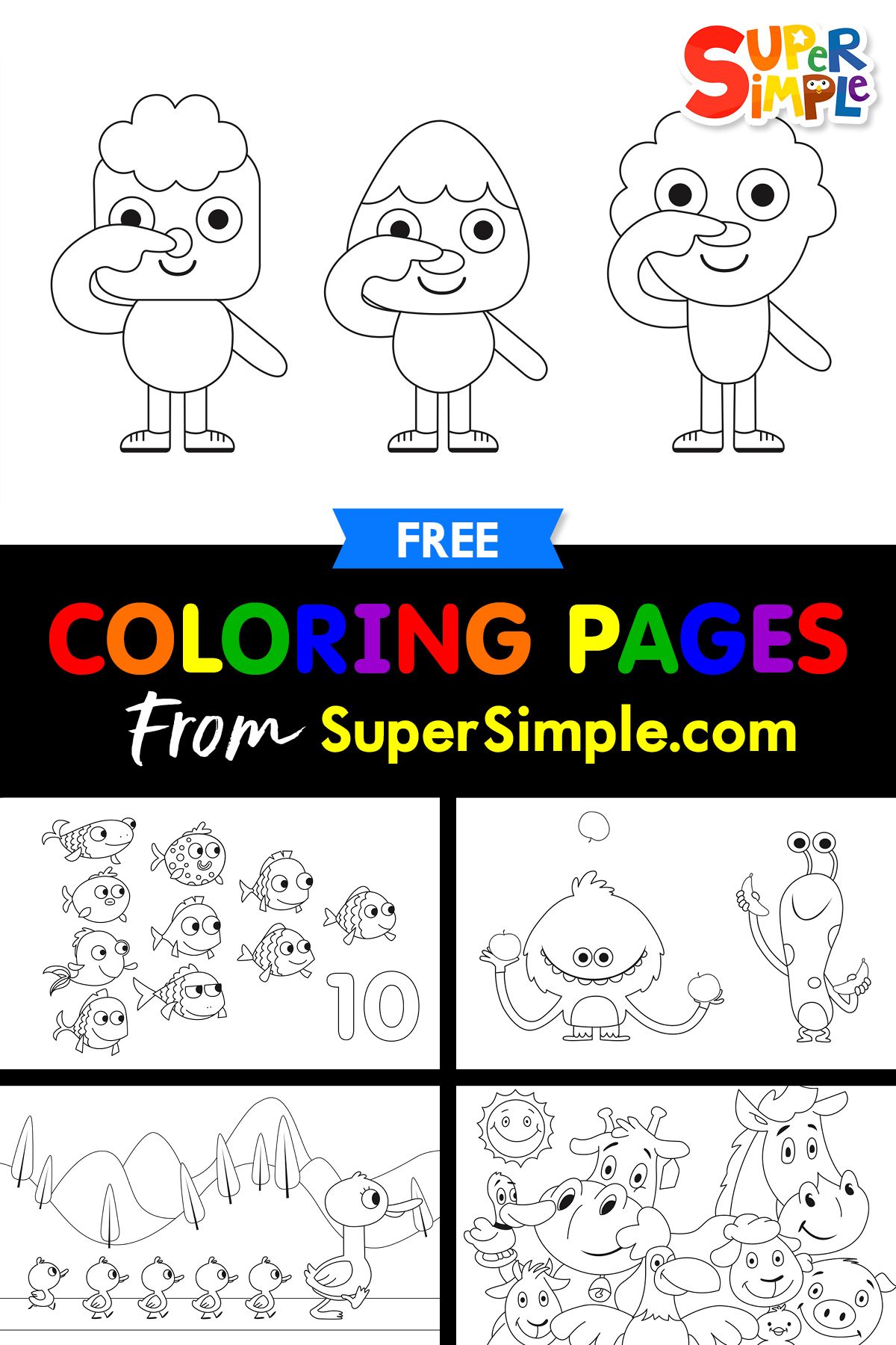 Coloring pages super simple songs toddler learning activities coloring pages