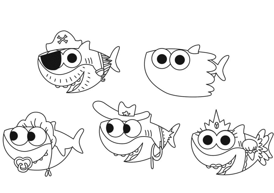 Baby shark coloring pages