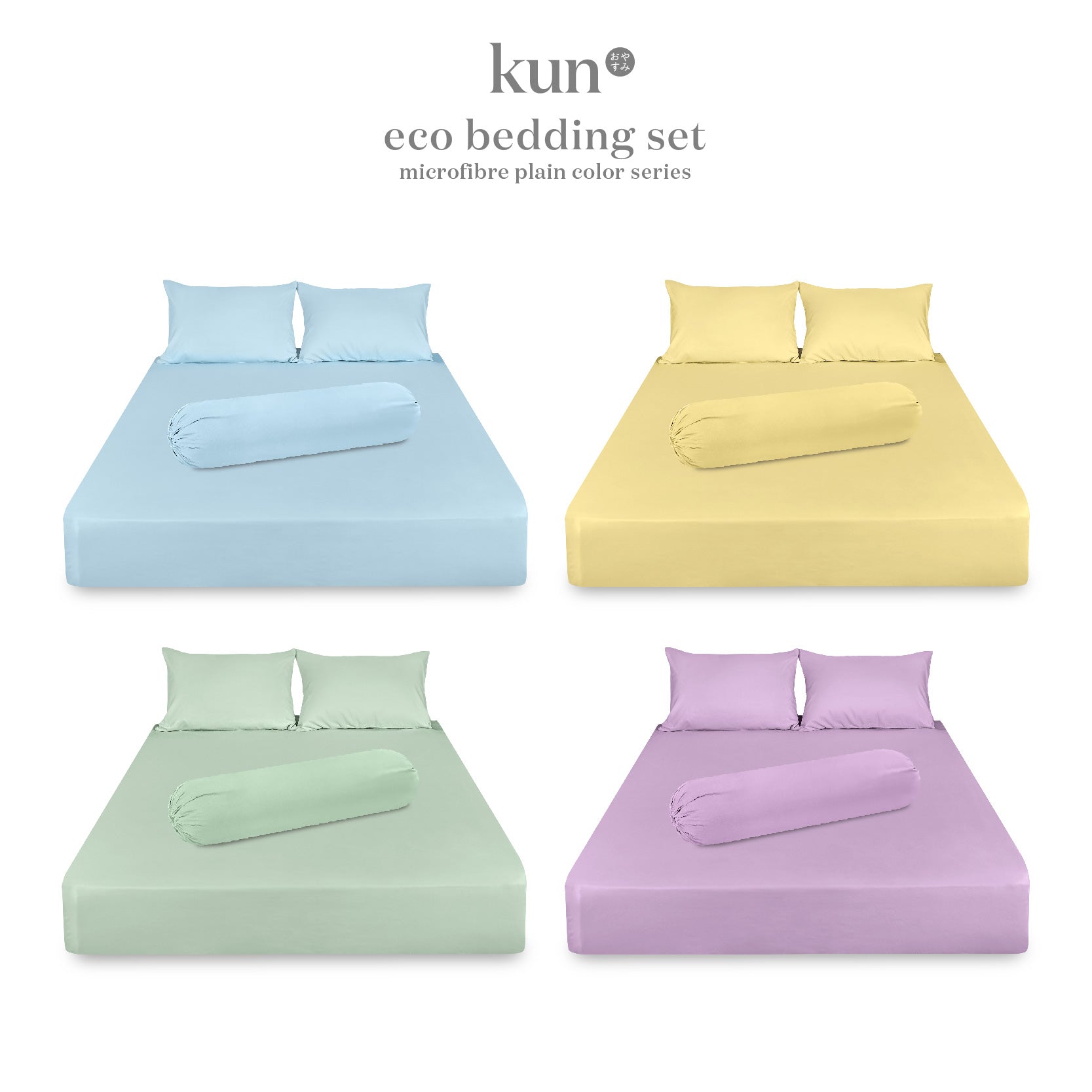 Kun official pastel color series super single fitted bed sheet set