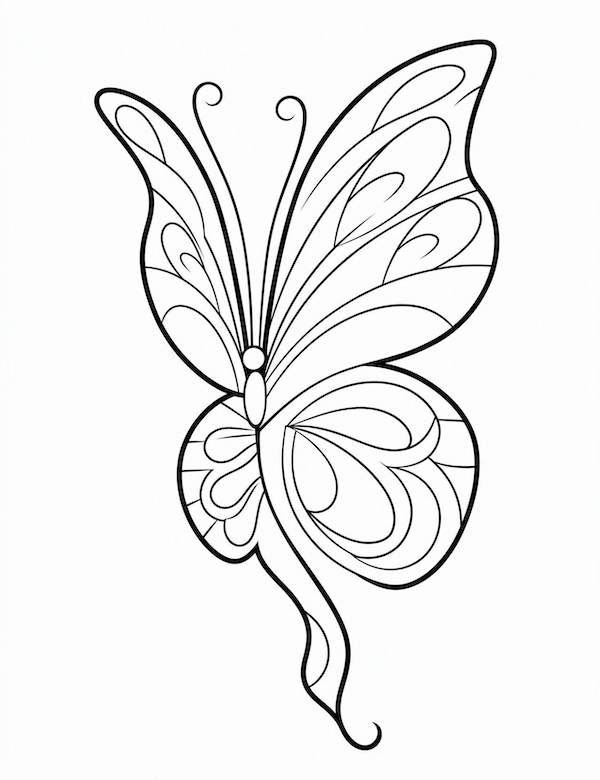 Beautiful butterfly coloring pages for kids and adults