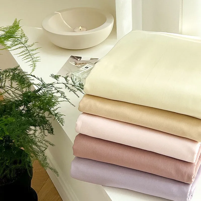 Solid color flat sheet singledoublequeenkingsuper king size bed sheet high quality washable bedsheet bed linen