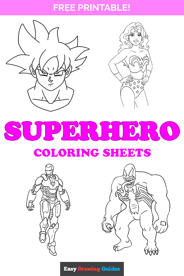 Free printable superhero coloring pages for kids