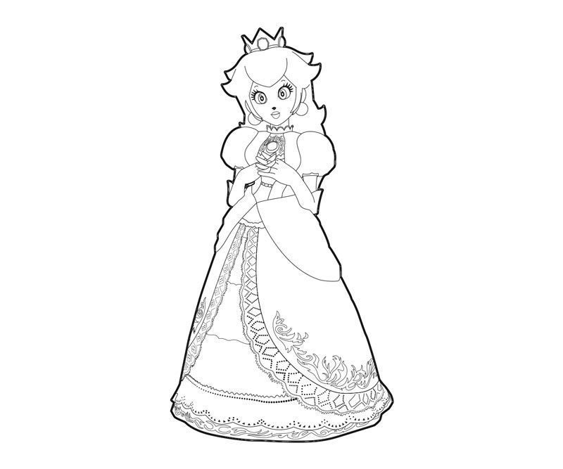 Princess peach coloring pages