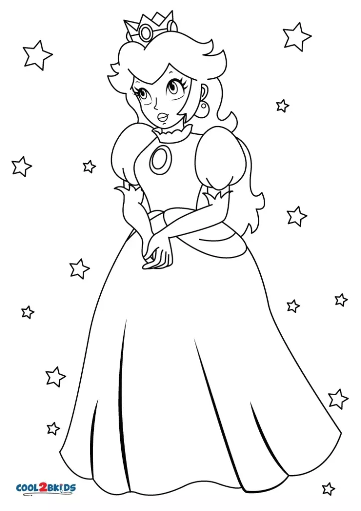 Printable princess peach coloring pages for kids coloring pages coloring pages for kids princess printables