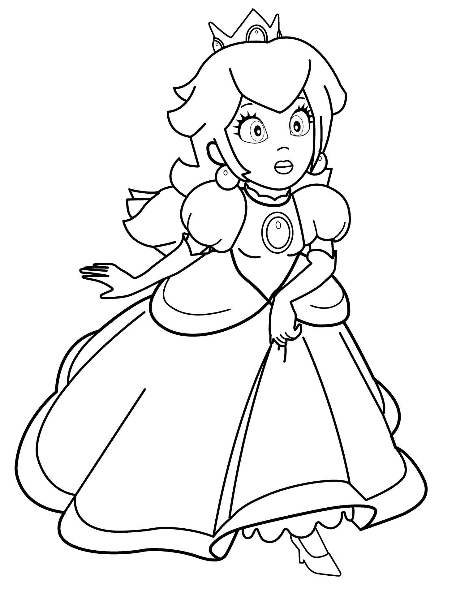 Princess peach coloring pages