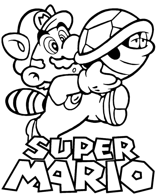 Super mario bros coloring page