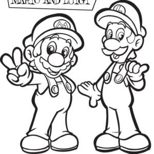 Mario and luigi coloring pages printable for free download