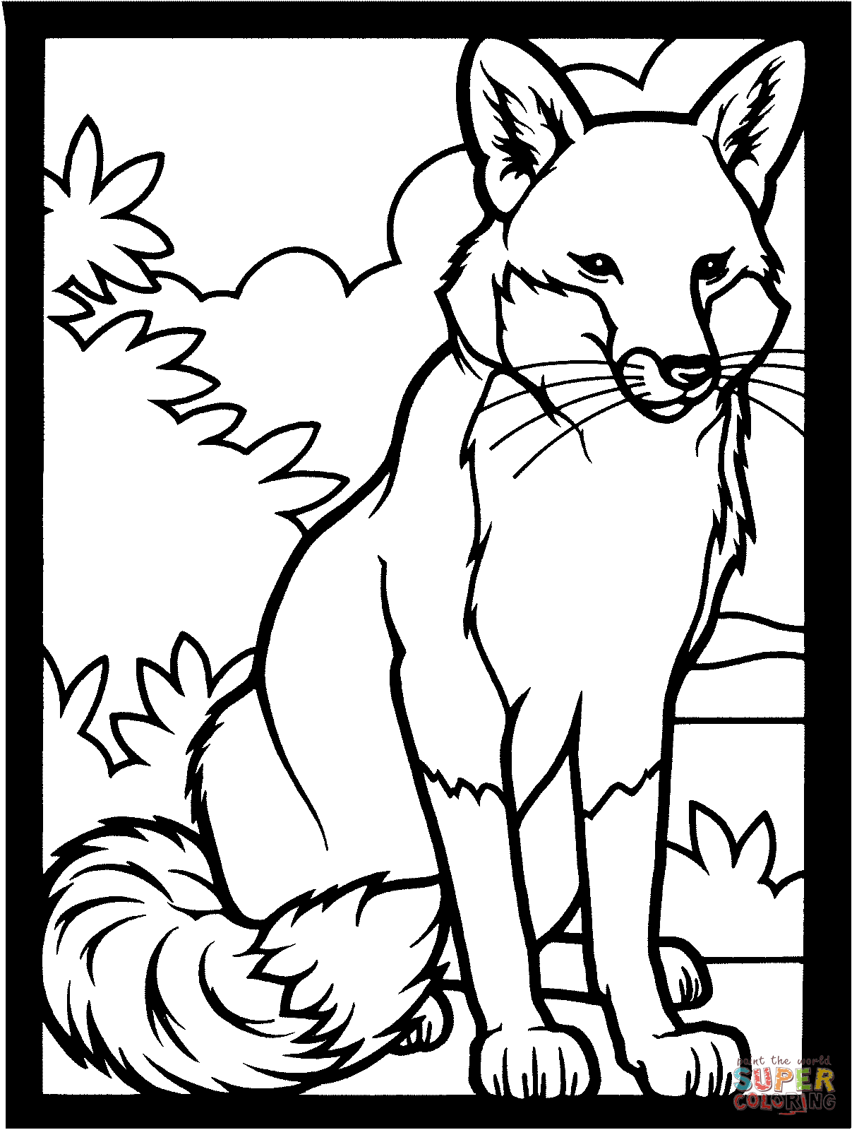 Fox coloring page fox coloring page coloring pages animal coloring pages