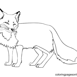Fox coloring pages printable for free download
