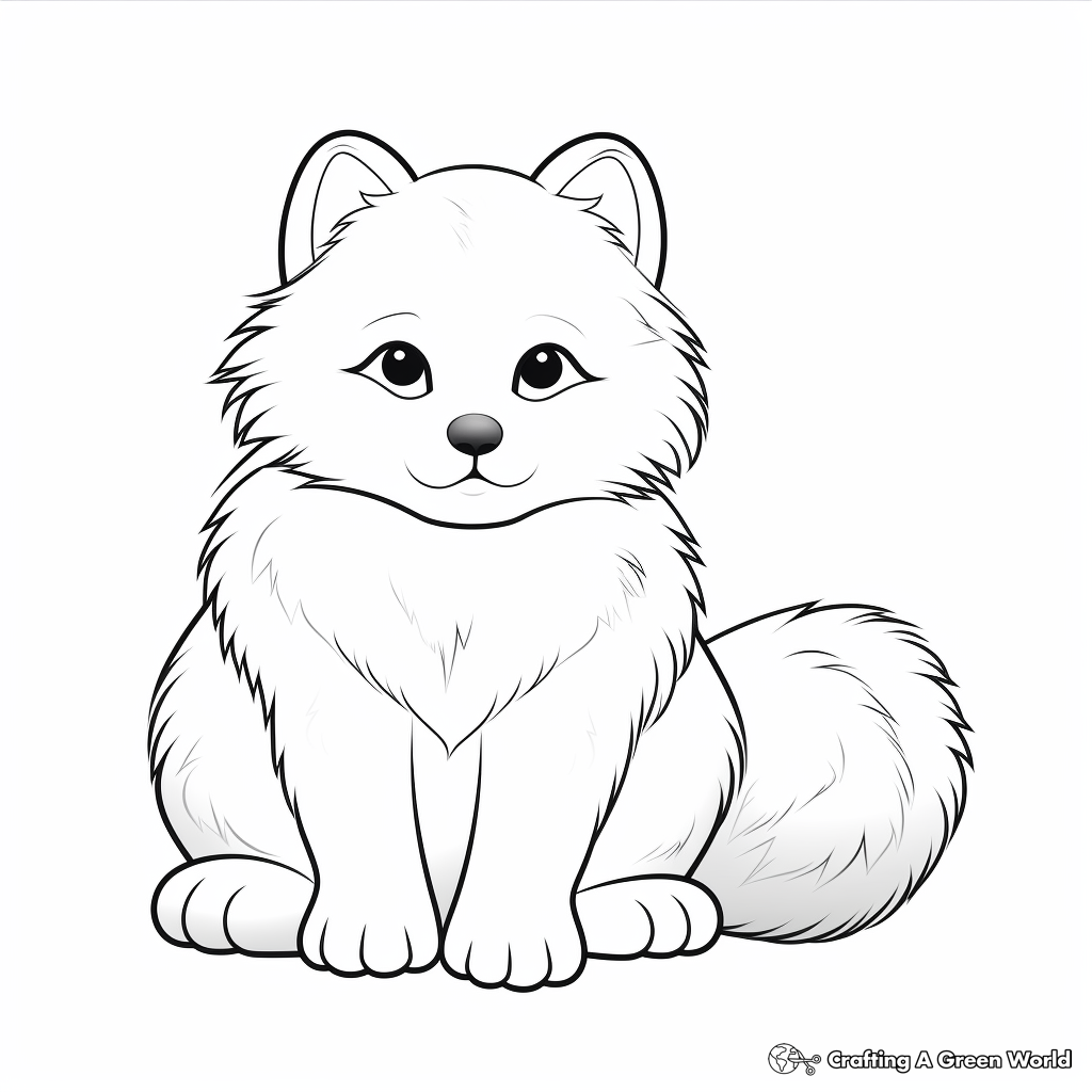 Arctic fox coloring pages