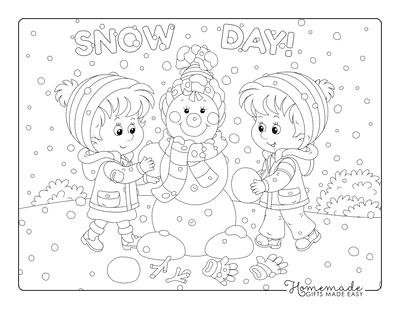 Free printable winter coloring pages for kids adults