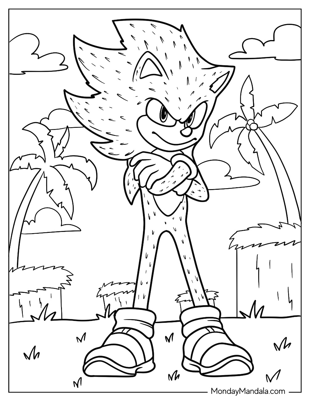 Super sonic coloring pages free pdf printables