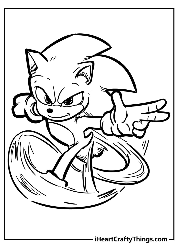 Sonic coloring pages free printables