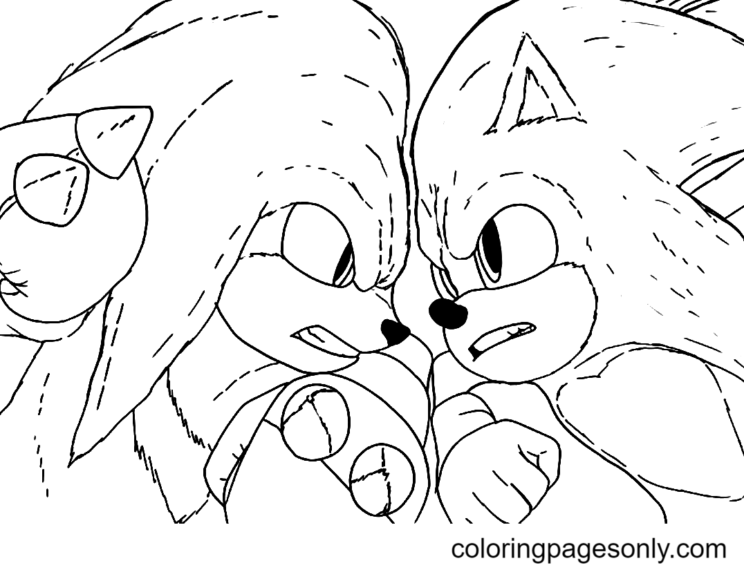 Sonic the hedgehog coloring pages