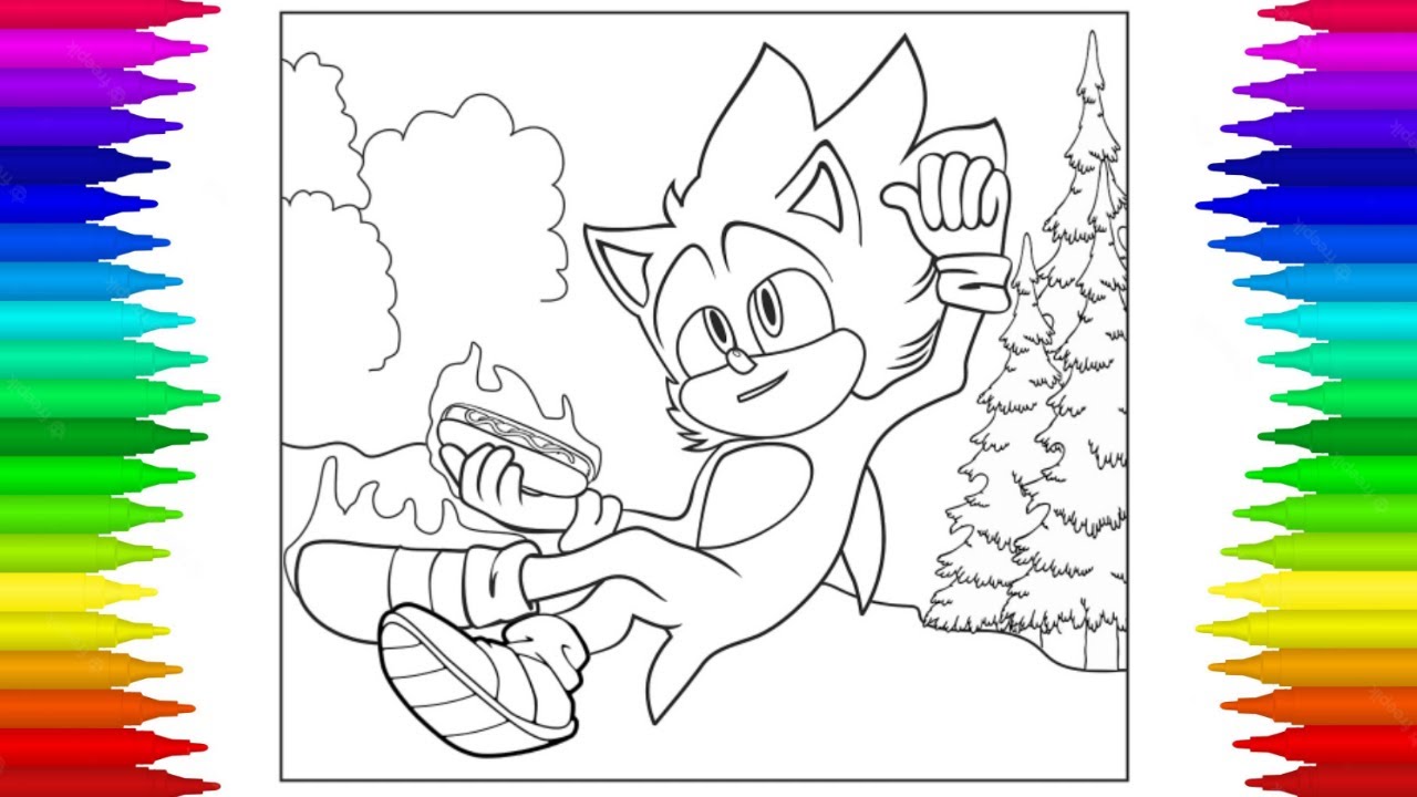 Sonic the hedgehog coloring pages super sonic with hot