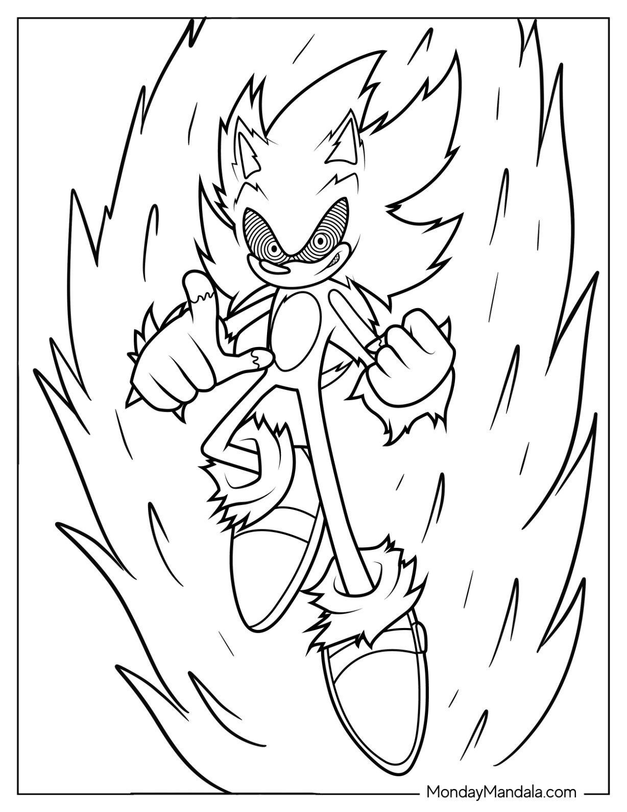 Sonic exe coloring pages free pdf printables
