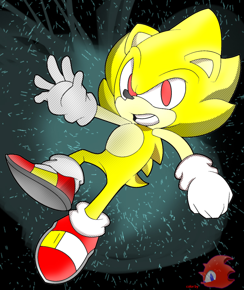 Super sonic coloring page by firemexat on