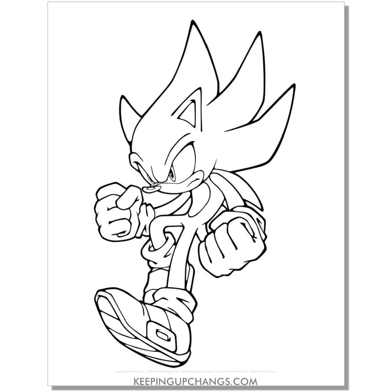 Free sonic the hedgehog coloring pages popular printables