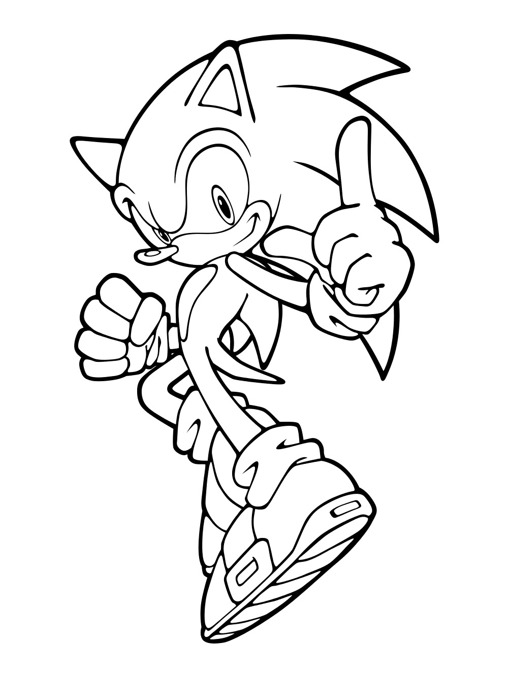 Super sonic the hedgehog coloring pages free